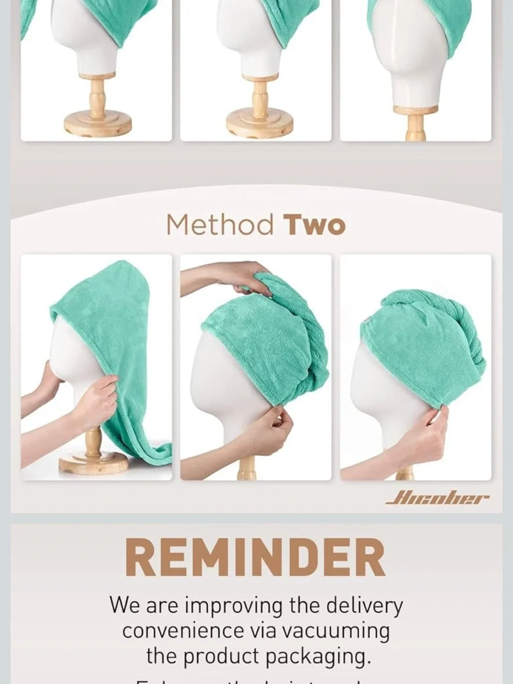 3-Pack Hair Towels in Pink - Quick-Dry Set
